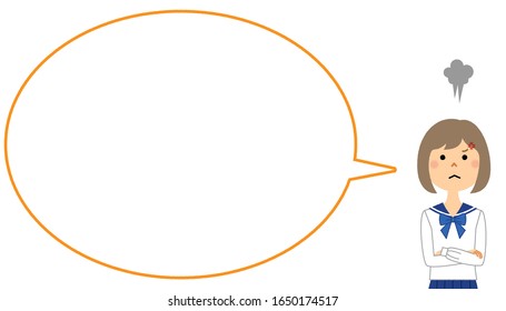 Wütende Studentenblase Illustration.