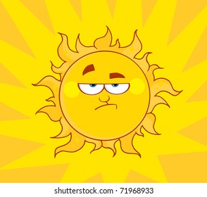 Stylized Half Sun Half Moon Face Stock Vector (Royalty Free) 1400223329 ...