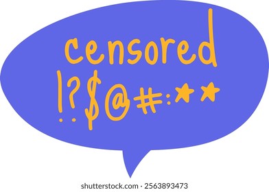 Angry Symbols Censored Speech Bubble Vector Illustration