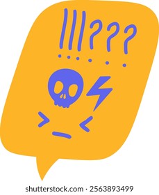 Angry Symbols Speech Bubble Vector Illustration