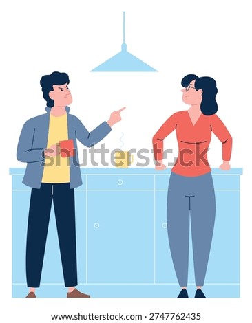 Angry talk icon. Home trouble. Family argue