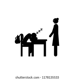 angry teacher icon. Element of back to school icon for mobile concept and web apps. Glyph angry teacher icon can be used for web and mobile