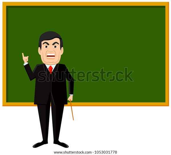 Angry Teacher Vector Illustration Stock Vector Royalty Free 1053031778 Shutterstock