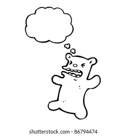 angry teddy bear cartoon