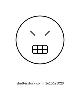 Angry, teeth, emotions icon. Simple line, outline vector expression of mood icons for ui and ux, website or mobile application