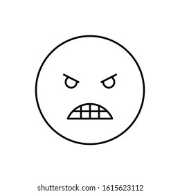 Angry, teeth, emotions icon. Simple line, outline vector expression of mood icons for ui and ux, website or mobile application