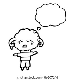angry thunderhead cloud creature cartoon
