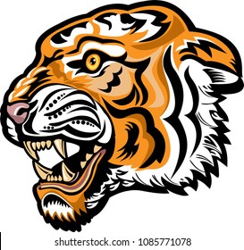 Angry tiger face