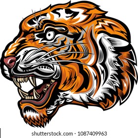 Angry tiger face
