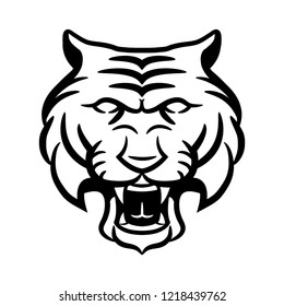 Angry tiger face, Tiger logo design