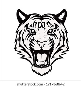 Angry Tiger Face Vector Image Tiger Stock Vector (Royalty Free ...