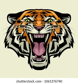 angry tiger head