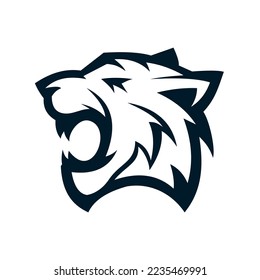 angry tiger head logo modern