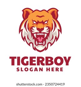 Angry Tiger Head Mascot Logo