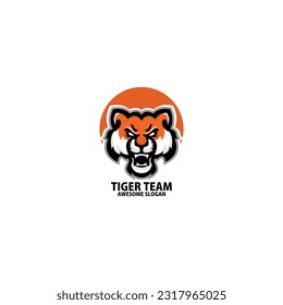 angry tiger logo design gaming esport team