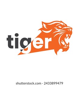 Angry Tiger Logo Illustration designed by dekreatif.id