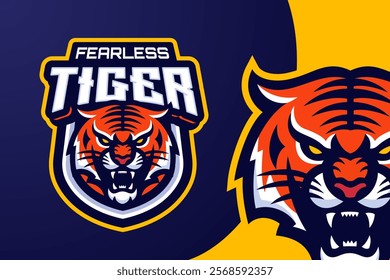 Angry Tiger Mascot Character Logo for Esport Team or Game Tournament