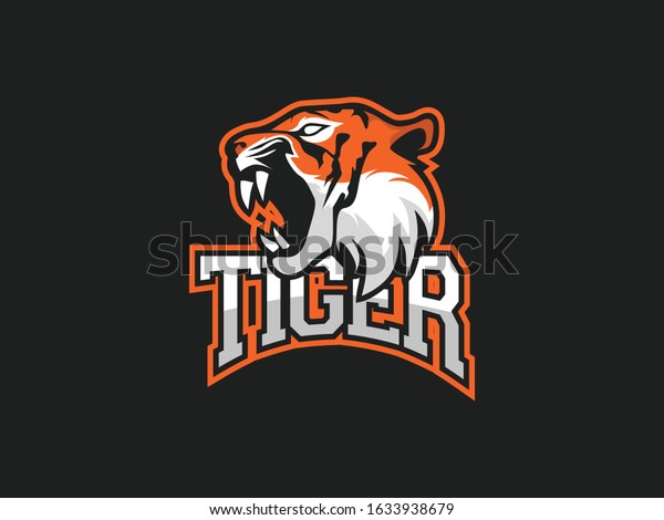 Angry Tiger Mascot Logo Design Esport Stock Vector (Royalty Free ...