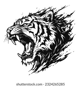black and white tiger logo