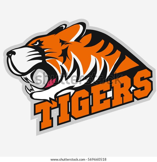 Angry Tiger Sport Team Emblem Wild Stock Vector (royalty Free 