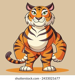 Angry tiger vector artwork and illustration
