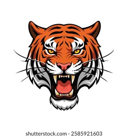 Angry Tiger. Vector illustration of a Angry Tiger head. good for logo, t-shirt and sport logo