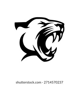 Angry Tiger Vector Silhouette Design
