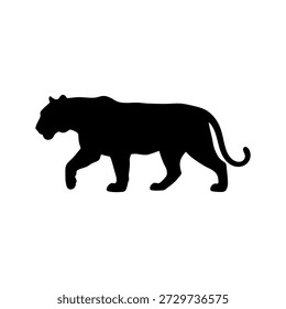Diseño de silueta de Vector de tigre enojado
