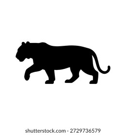 Diseño de silueta de Vector de tigre enojado
