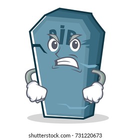 Angry tombstone character cartoon object