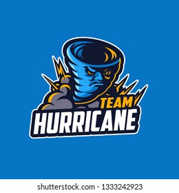 An angry tornado will sweep everything in its face in blue