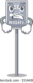 Angry toy keep right shaped on cartoon