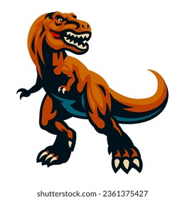 Angry-T-rex-Dinosaurier-Mascot-Illustrasion