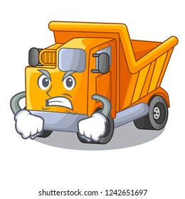 Angry Truck on highway road with mascot