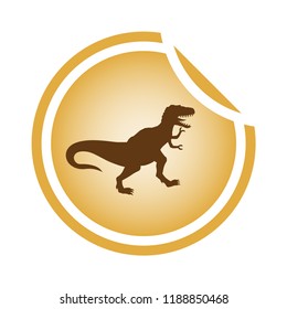 Angry tyrannosaurus vector icon