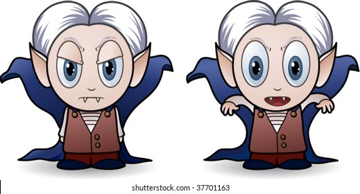 Angry Vampire Kid - vector illustration