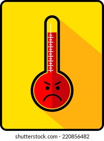 " angry "  vector flat style