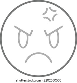 Angry vector icon. Can be used for printing, mobile and web applications.