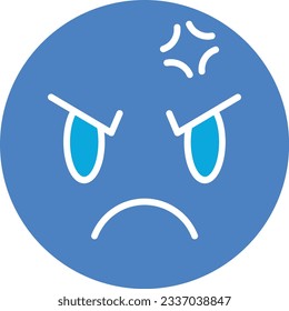 Angry vector icon. Can be used for printing, mobile and web applications.