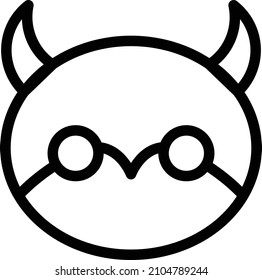 ilustración de Vector enfadado en un fondo transparente. Símbolos de calidad premium. Icono vectorial de trazo para el concepto y diseño gráfico.
