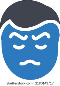 angry Vector illustration on a transparent background.Premium quality symbols.Glyphs vector icon for concept and graphic design.