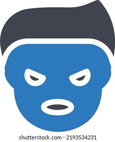 ilustración de vector enfadado en un fondo transparente.Símbolos de calidad premium.Icono de vector glifos para el concepto y el diseño gráfico.