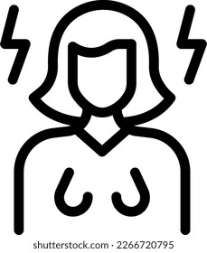 ilustración de Vector enfadado en un fondo transparente. Símbolos de calidad superior. Iconos vectoriales de línea delgada para el diseño de conceptos y gráficos.