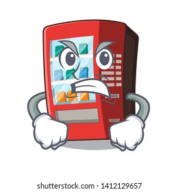 Angry vending machine next to character door