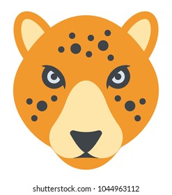A angry view of leopard head 