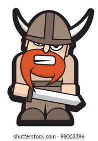 Angry Viking with a Sword