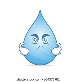 Angry Water Cartoon Character Vector Illustration Stock Vector (Royalty ...