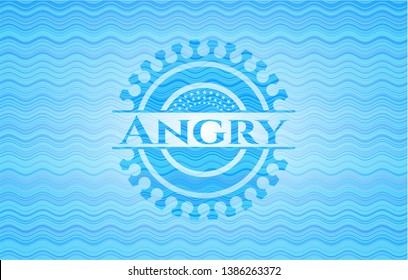 Angry water emblem. Vector Illustration. Detailed.