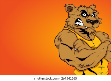 Angry Werewolf Cartoon Character