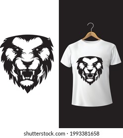  Wut Wild Lion Vektor T-Shirt Design.